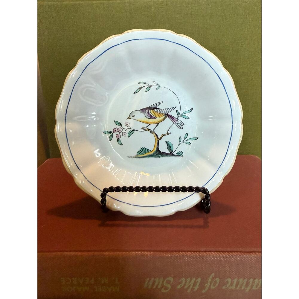 Copeland Spode “Queen’s Bird” Dish • Fine Stone • England • Mid‑Century • 5.5”